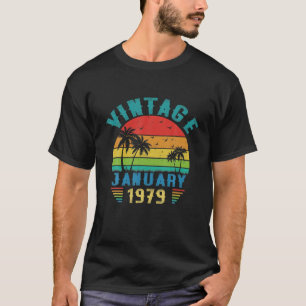 T-shirt Vintage Janvier 1979 43 Ans 43E Anniversaire De