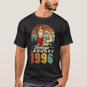 T-shirt Vintage janvier 1996 27e anniversaire 27 ans wo