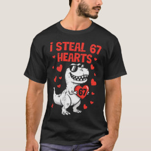 T-shirt Vintage je vole 67 cœurs drôle six sept Valentin