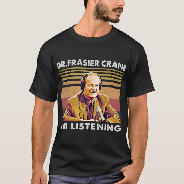 T-shirt vintage j'écoute dr frasier (Devant)