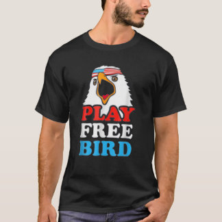 T-shirt Vintage Jouer gratuitement Oiseau Bald Eagle Ameri