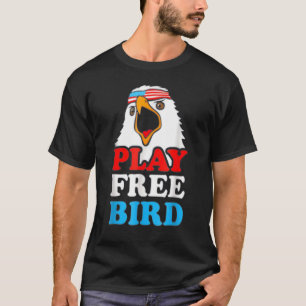 T-shirt Vintage Jouer gratuitement Oiseau Bald Eagle Ameri