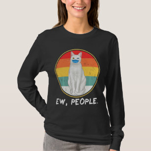 T-shirt Vintage Khao Manee Ew Personnes Chat Portant Un Ma
