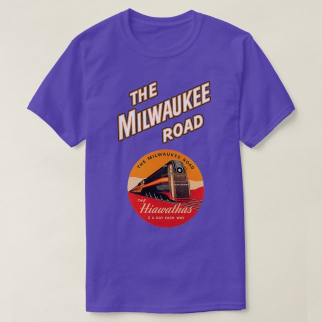 T-shirt Vintage La route Milwaukee (Design devant)