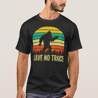 T-shirt Vintage Leave No Trace Bigfoot Randonnée Camping 