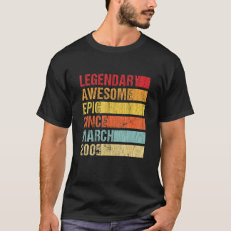 T-shirt Vintage légendaire épopée stupéfiante depuis mars