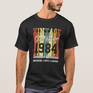 T-shirt Vintage Limited Edition Birthday Decoration Octobe