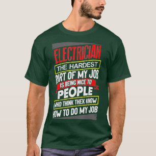 T-shirt Vintage Linesman Wireman Faits Électricien Partie