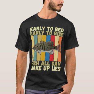 T-shirt Vintage Lit précoce Lever Funny Smallmouth Wi-Fi