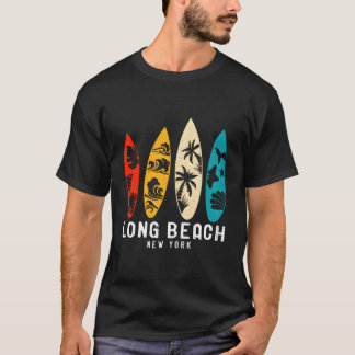 T-shirt Vintage Long Beach New York Beach Surf Surfboar