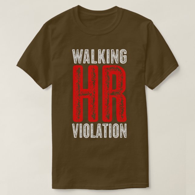 T-shirt Vintage Look Walking HR Violation (Design devant)