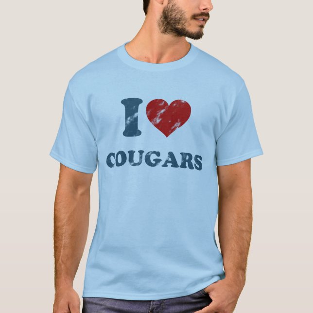 T-shirt Vintage Love Cougars (Devant)