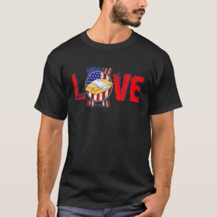 T-shirt Vintage LOVE Fier American Flag Postal Worker 4E