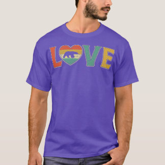 T-shirt Vintage Love Polar Bear Retro les années 70 80s He