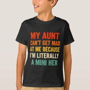 T-shirt Vintage Ma Tante Ne Peut Pas Me Disputer Littérale