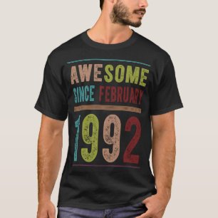 T-shirt Vintage Magnifique Depuis Février 1992 Pour Les Fe