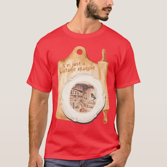 T-shirt VINTAGE MAGPIE funny (Devant)