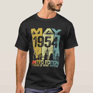 T-shirt Vintage Mai 1954 Funny 67E Anniversaire 67 Ans