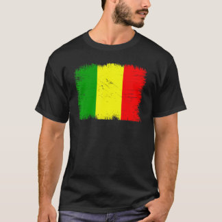T-shirt Vintage Mali Flag Malian Independence Day