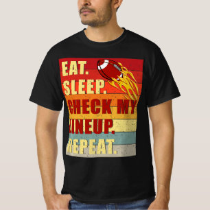 T-shirt Vintage Manger Veille Vérifier ma gamme Répéter Im