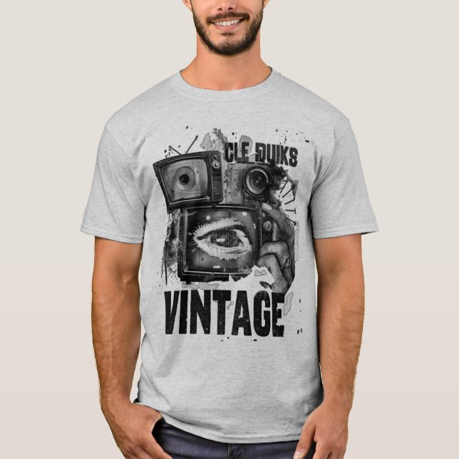 T-Shirt Vintage Mann Kunstdesign (Vorderseite)