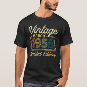 T-shirt Vintage Mars 1958 64 Anniversaire