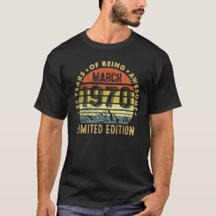 T-shirt Vintage mars 1970 Anniversaire de 52 ans