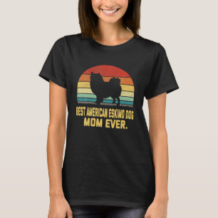 T-shirt Vintage Meilleur Américain Eskimo Chien Maman Jama