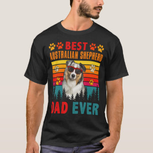 T-shirt Vintage Meilleur Berger Australien Papa Jamais Chi