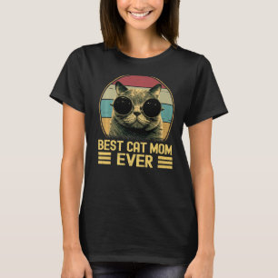 T-shirt Vintage Meilleur Chat Maman Jamais Pour Femmes Cha