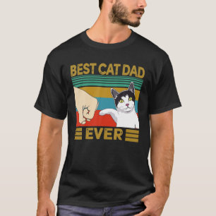 T-shirt Vintage Meilleur Chat Papa Jamais Bump Dons Drôle