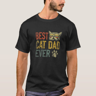 T-shirt Vintage Meilleur Chat Papa Jamais Chat Papa Fête d