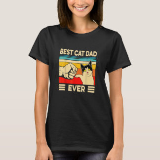 T-shirt Vintage Meilleur Chat Papa Jamais Chat Papa Père P