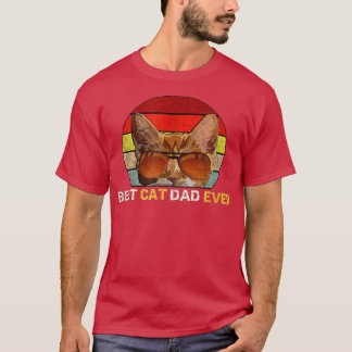 T-shirt Vintage Meilleur Chat Papa Jamais Drôle Fête des p