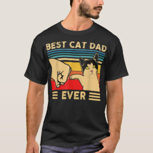 T-shirt Vintage Meilleur Chat Papa Jamais Fist Bump Chat P