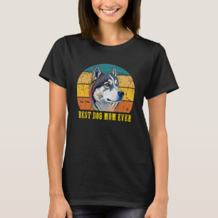T-shirt Vintage Meilleur Chien Maman Jour Coucher du solei