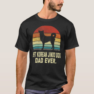 T-shirt Vintage meilleur coréen Jindo Chien papa jamais ch