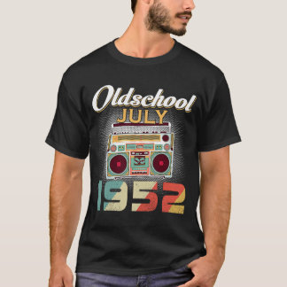T-shirt Vintage Meilleur de JUILLET 1952 68 Ans Anniversai