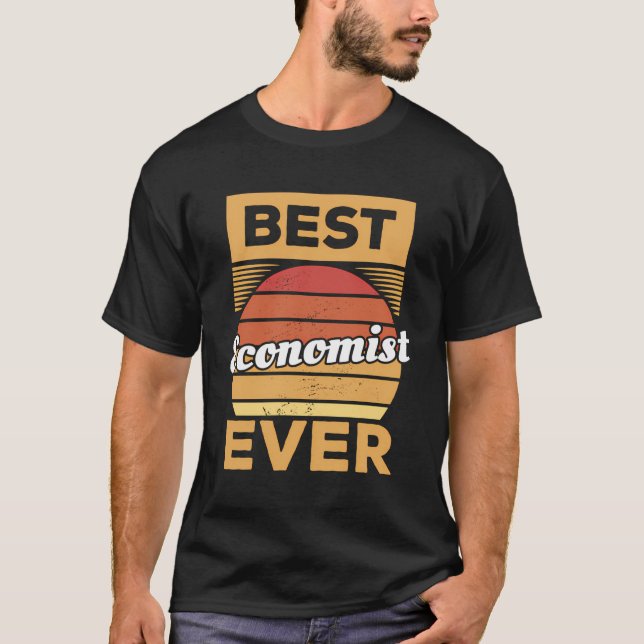 T-shirt Vintage Meilleur économiste jamais économiste (Devant)