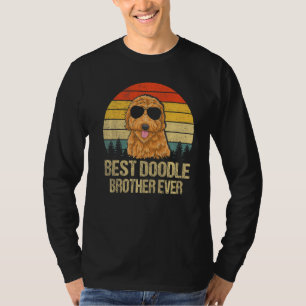 T-shirt Vintage Meilleur Frère Doodle Jamais Drôle Goldend