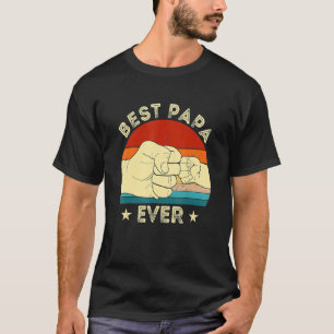 T-shirt Vintage Meilleur Papa Jamais Fist Bump Grand-père