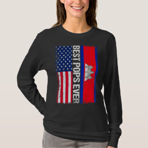T-shirt Vintage Meilleur Pops jamais Rétro Amérique Cambod