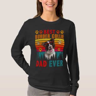 T-shirt Vintage Meilleure frontière Collie Papa Jamais mig