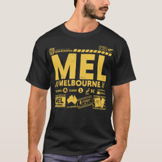 T-shirt Vintage Melbourne MEL Airport Code Voyage Jour Ret