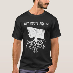T-shirt Vintage Mes Racines Sont Dans L'Etat Du Montana