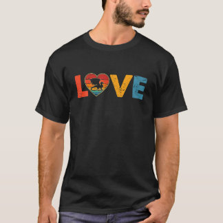 T-shirt Vintage mignonne amour Dragon Amoureux Animaux Val