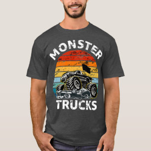 T-shirt Vintage Monster Truck Cadeau Bigfoot Car Cool Mote