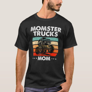 T-shirt Vintage Monster Truck Maman Retro Sunset Cool Mote