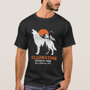 T-shirt vintage Montagnes Loups Parc national de Y
