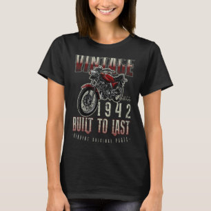 T-shirt Vintage Moto Bikers Moto Anniversaire Né